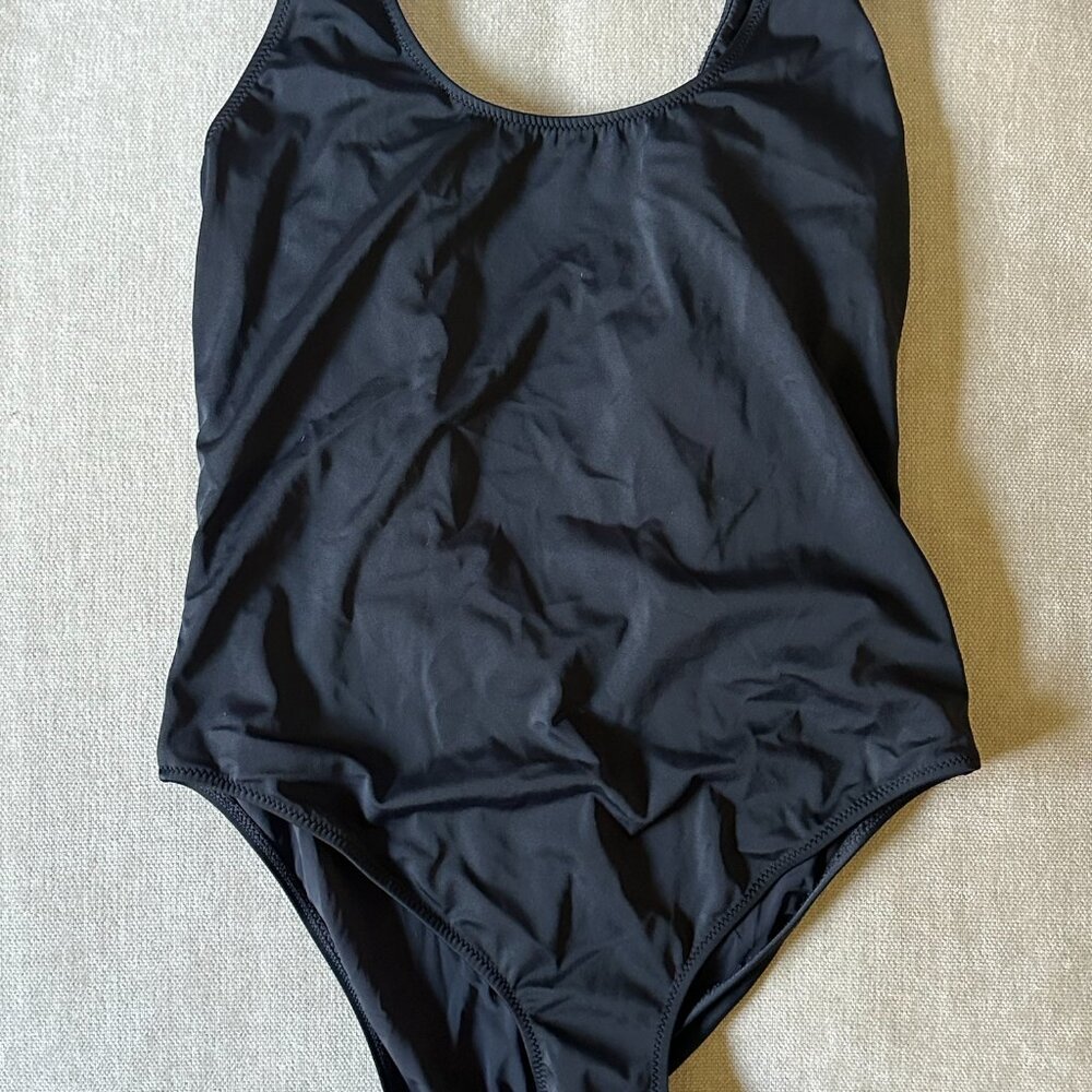 Black Low Back One Piece Swimsuit Medium (Never worn)